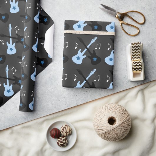 Rock Star Gitaar Slaap Kopje Inpakpapier (Crafts)