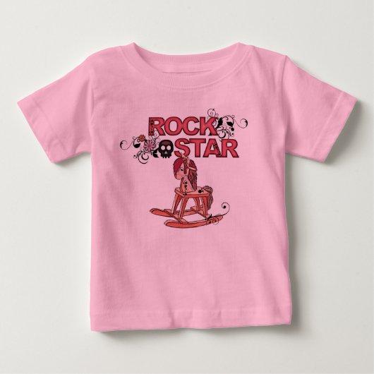Rock star grappig baby t-shirt (Voorkant)