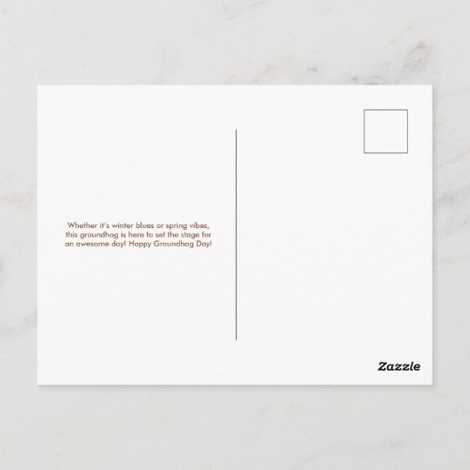 Rock Star Groundhog Briefkaart (Achterkant)