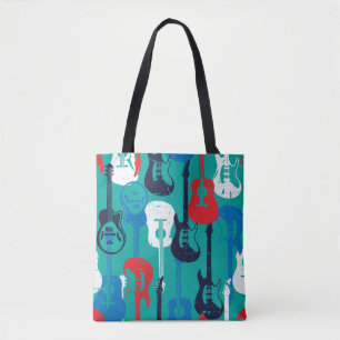 Rock Star: Grunge gitaar patroon Tote Bag