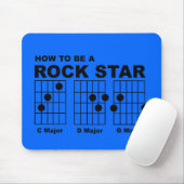 Rock Star Guitar Chords Funny Mousepad Humor Muismat (Met muis)