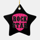 Rock Star Guitar Pick Keramisch Ornament (Voorkant)