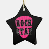 Rock Star Guitar Pick Keramisch Ornament (Links)