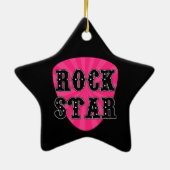Rock Star Guitar Pick Keramisch Ornament (Achterkant)