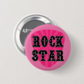 Rock Star Guitar Pick Ronde Button 5,7 Cm (Voorkant /achterkant)