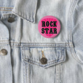 Rock Star Guitar Pick Ronde Button 5,7 Cm (In situ)