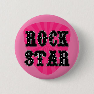 Rock Star Guitar Pick Ronde Button 5,7 Cm