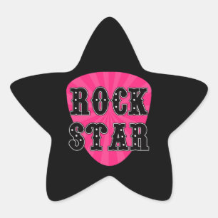 Rock Star Guitar Pick Ster Sticker