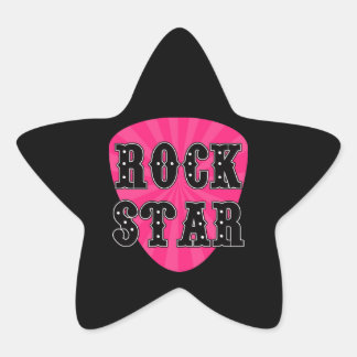 Rock Star Guitar Pick Ster Sticker