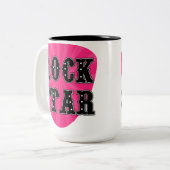 Rock Star Guitar Pick Tweekleurige Koffiemok (Voorkant links)