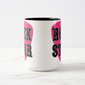 Rock Star Guitar Pick Tweekleurige Koffiemok (Center)