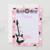 Rock Star Guitar Pink 4x5 Flat Opmerking: Notitiekaartje (Voorkant)