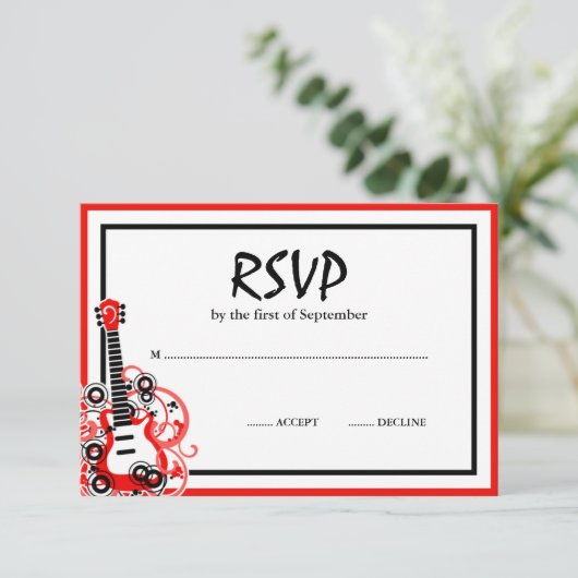 Rock Star Guitar Red RSVP (Staand voorkant)