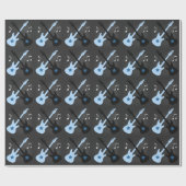 Rock Star Guitar Rock a bye Wrapping Paper Cadeaupapier (Vlak)