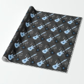 Rock Star Guitar Rock a bye Wrapping Paper Cadeaupapier (Uitgerold)