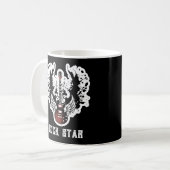 Rock Star Guitar Rock and Roll Tattoo Music Mug Koffiemok (Voorkant links)