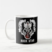 Rock Star Guitar Rock and Roll Tattoo Music Mug Koffiemok (Links)