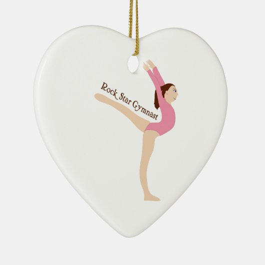 Rock Star Gymnast Keramisch Ornament (Rechts)