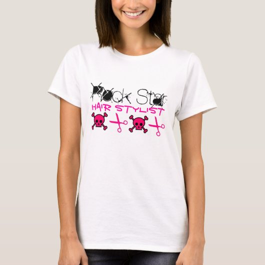 Rock Star Hair Stylist Shirt (Voorkant)