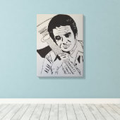 Rock Star Hand Painted by Mark ELsen Canvas Afdruk (Insitu (Houten vloer))