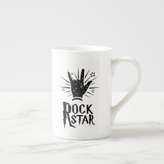 Rock Star Hand Symbol Porselein Kop (Rechts)
