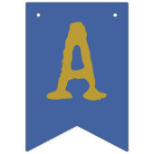 Rock Star Happy Birthday Banner Blue Gold (Tweede vlag)