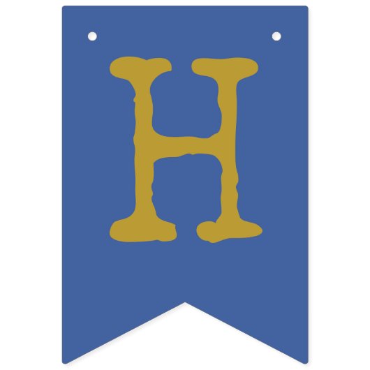 Rock Star Happy Birthday Banner Blue Gold (Eerste vlag)