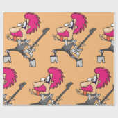 Rock Star Imitator Rocker Wrapping Paper Cadeaupapier (Vlak)