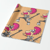 Rock Star Imitator Rocker Wrapping Paper Cadeaupapier (Uitgerold)