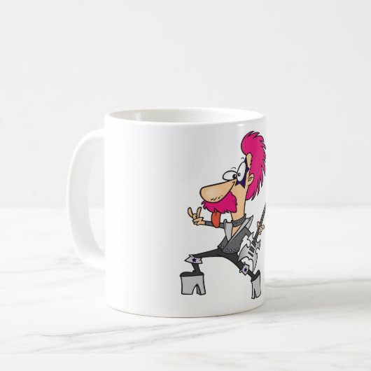 Rock Star Impersonator Rocker Musician Coffee Mok (Voorkant links)