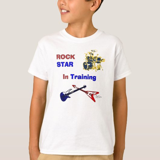 Rock Star in training T-shirt (Voorkant)