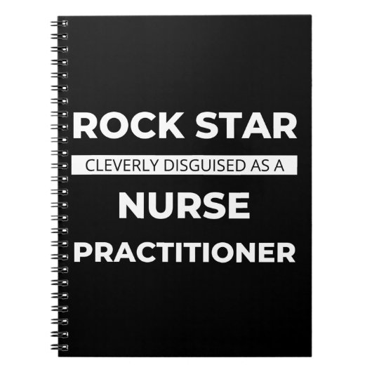 Rock Star is als verpleegster beschaamd Notitieboek (Voorkant)