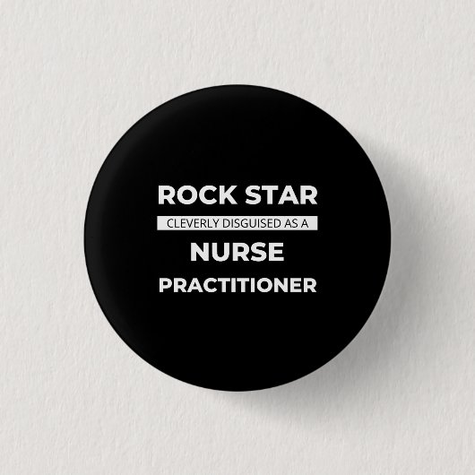 Rock Star is als verpleegster beschaamd Ronde Button 3,2 Cm (Voorkant)