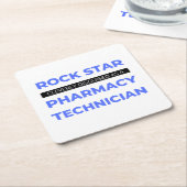 Rock Star is een farmacie-techniek 2 Kartonnen Onderzetters (Schuin)