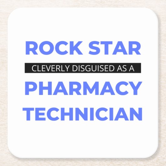 Rock Star is een farmacie-techniek 2 Kartonnen Onderzetters (Voorkant)