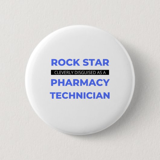 Rock Star is een farmacie-techniek 2 Ronde Button 5,7 Cm (Voorkant)