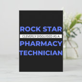 Rock Star is een farmacie-techniek Bedankkaart (Staand voorkant)