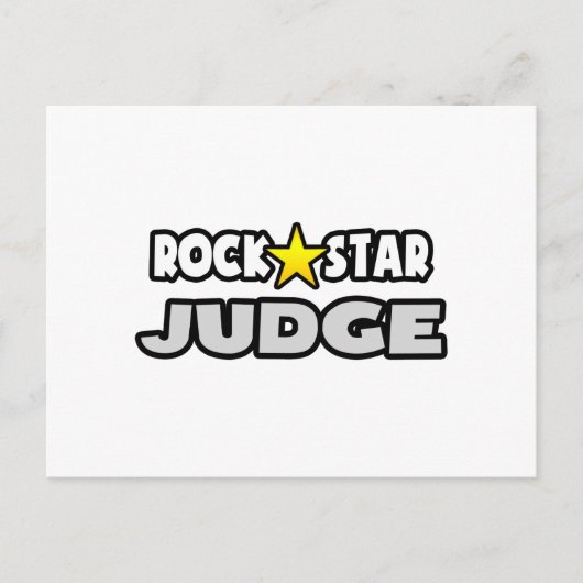 Rock Star Judge Briefkaart (Voorkant)