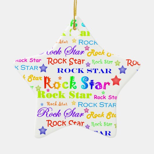 Rock Star Keramisch Ornament (Voorkant)