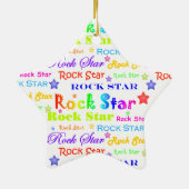 Rock Star Keramisch Ornament (Achterkant)