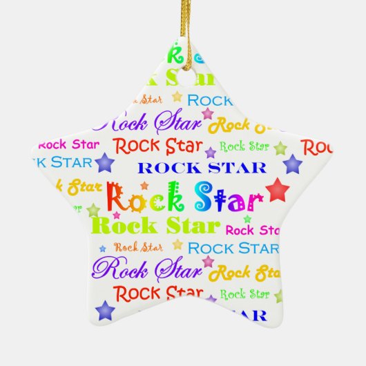 Rock Star Keramisch Ornament (Achterkant)