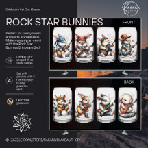 Rock Star Konijnen Drinkservies Set