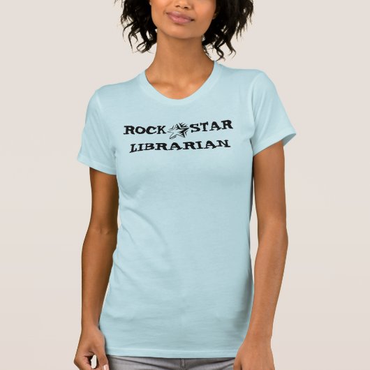 ROCK STAR LIBRARIAN T-SHIRT (Voorkant)