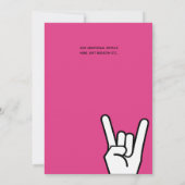 ROCK STAR Meisjes Baby Shower Roze Moderne Muziek Kaart (Achterkant)