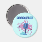 Rock Star Microphone Magneet (Voorkant / Achterkant)
