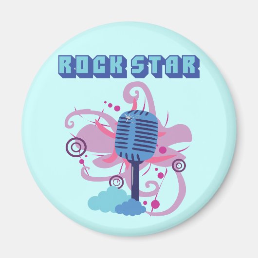 Rock Star Microphone Magneet (Voorkant)