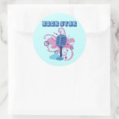 Rock Star Microphone Ronde Sticker (Tas)
