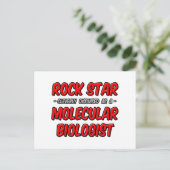 Rock Star ... moleculair bioloog Briefkaart (Staand voorkant)