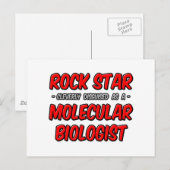 Rock Star ... moleculair bioloog Briefkaart (Voorkant / Achterkant)