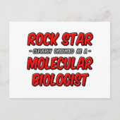 Rock Star ... moleculair bioloog Briefkaart (Voorkant)